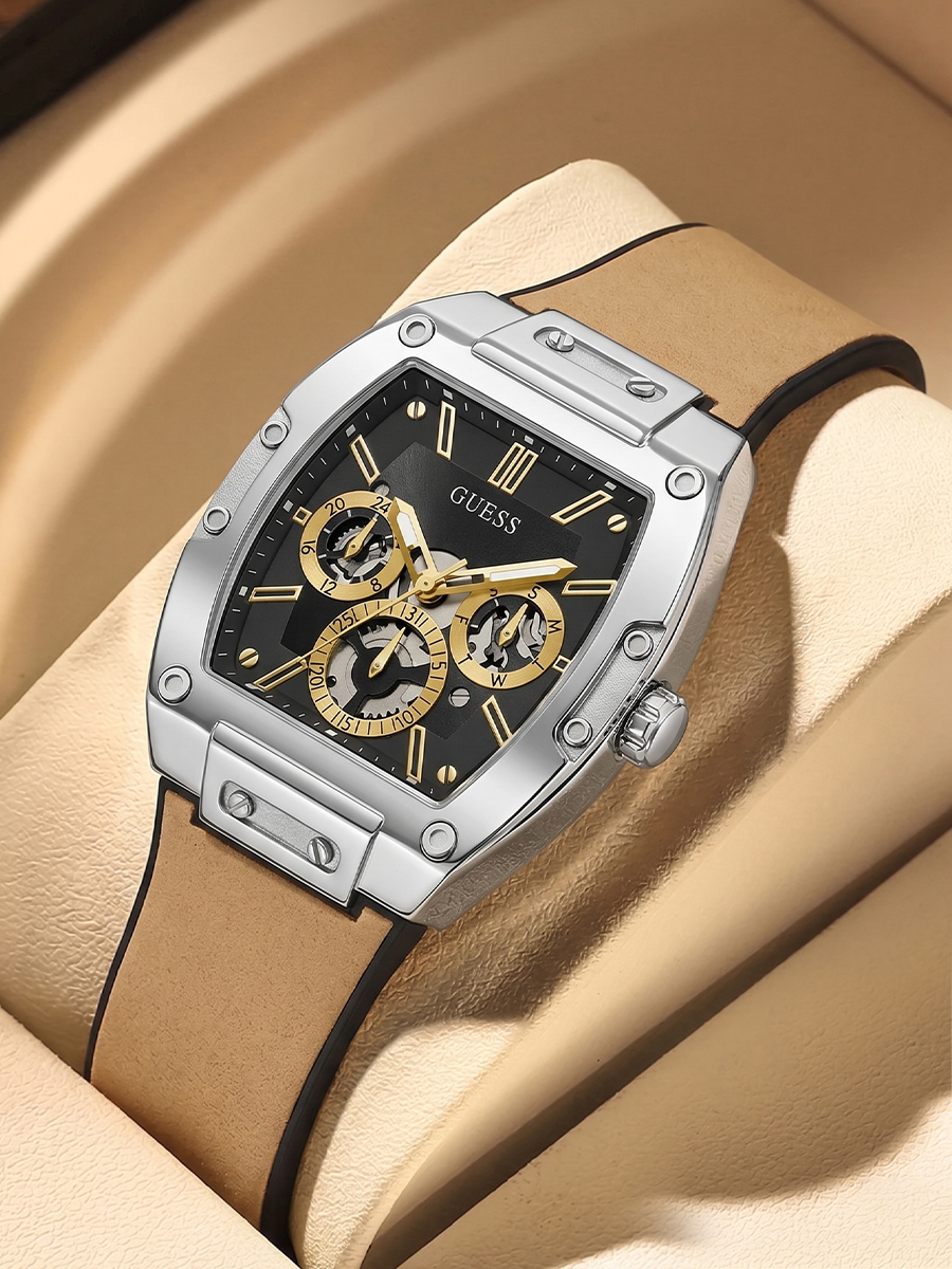 Smartwatch Guess - GUESS Men's Tonneau Watch Black Skeleton
