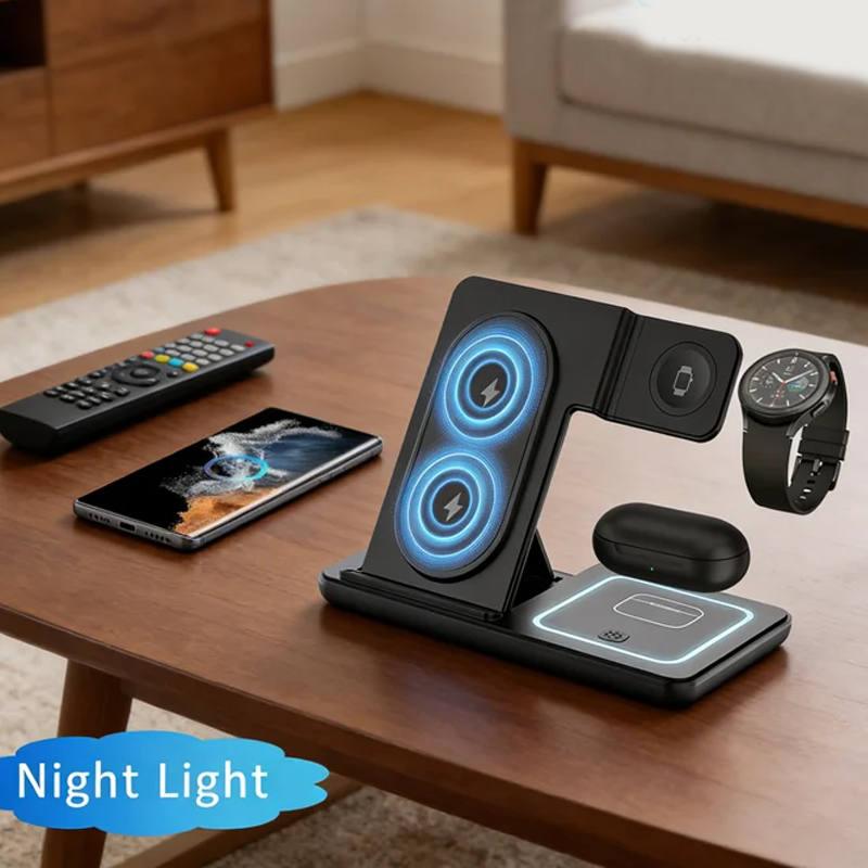 Watch Charger Cable - 3 In 1 Foldable Wireless Charger