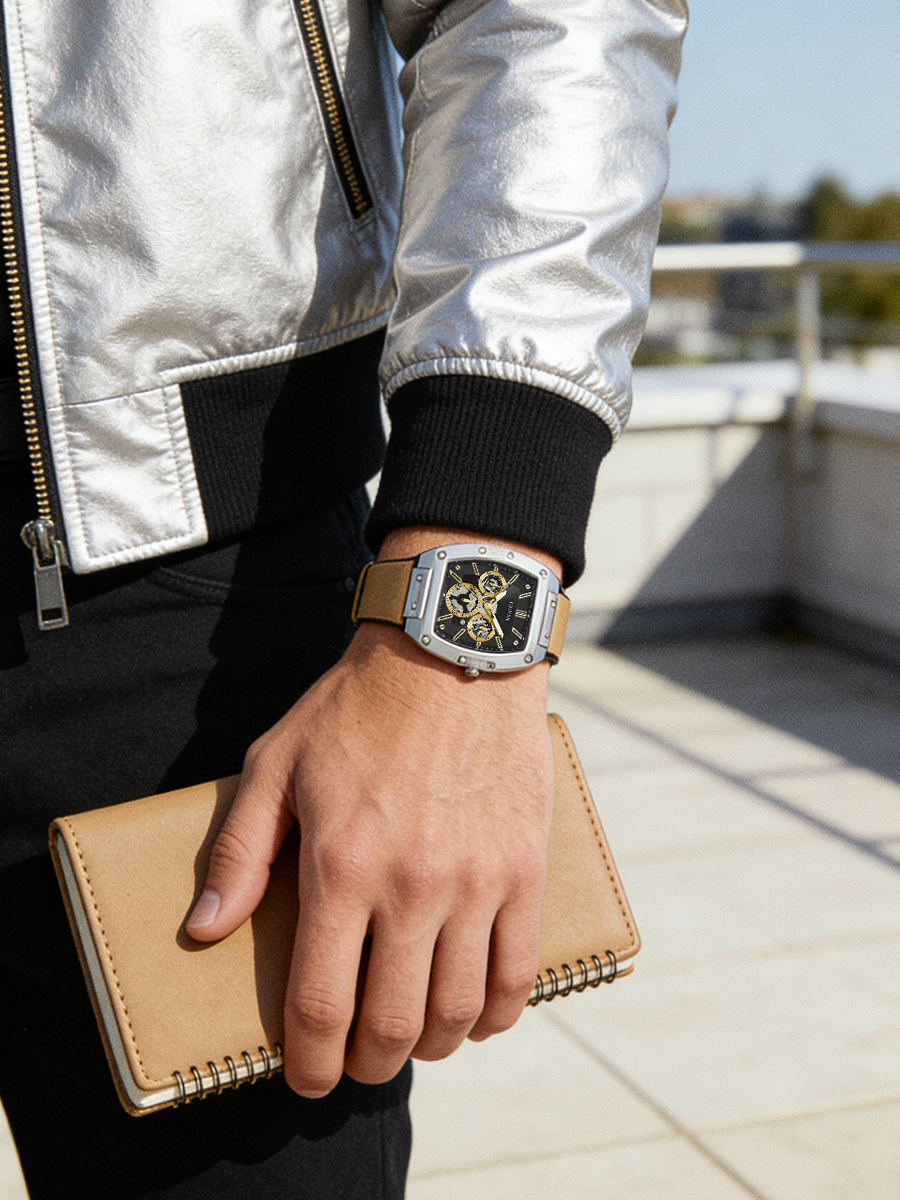 GUESS Men's Tonneau Watch Blac - đánh giá và giá Smartwatch Guess