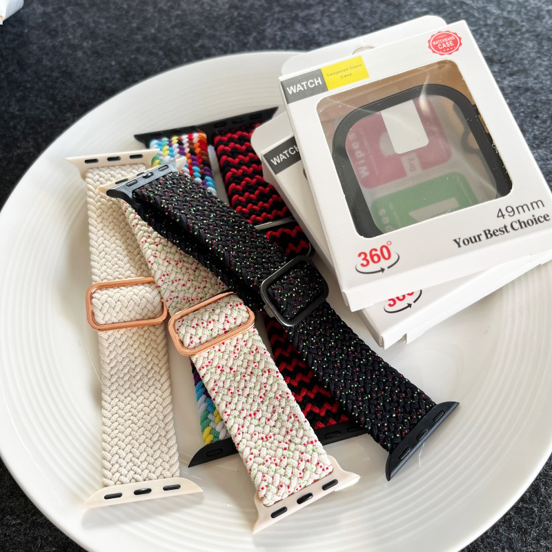 Glass+Case+Strap For Apple Wat - đánh giá và giá Solo Loop Strap