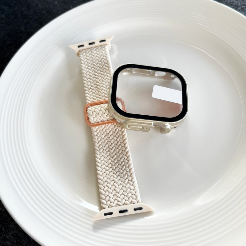 Glass+Case+Strap For Apple Wat - đánh giá và giá Solo Loop Strap