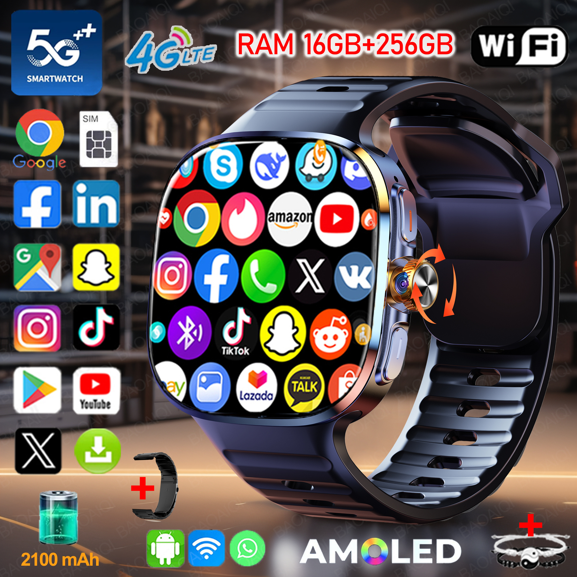 New Large Screen Smartwatch 4G - đánh giá và giá Smartwatch Id