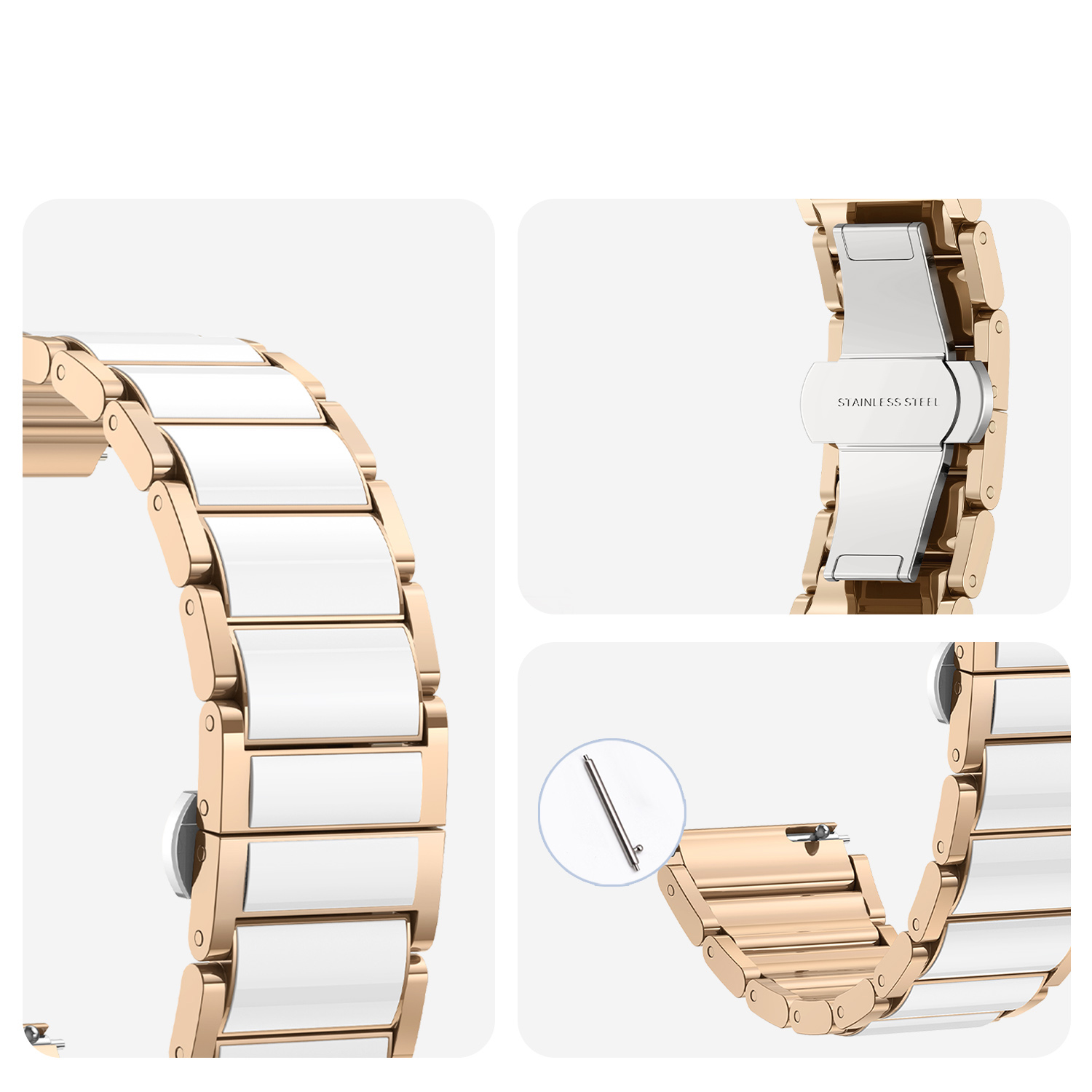 Ceramic-like Metal Strap For H - đánh giá và giá Ceramic Link Bracelet