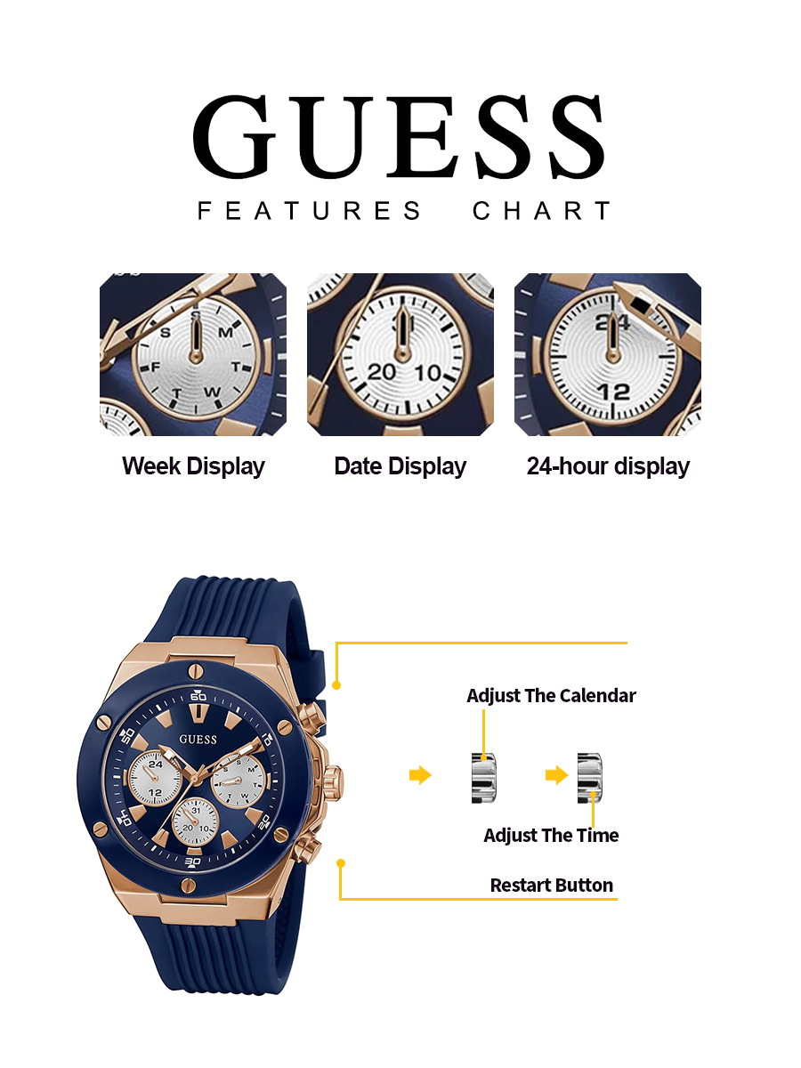 GUESS Men Quartz Watch GW0057G - đánh giá và giá Smartwatch Guess