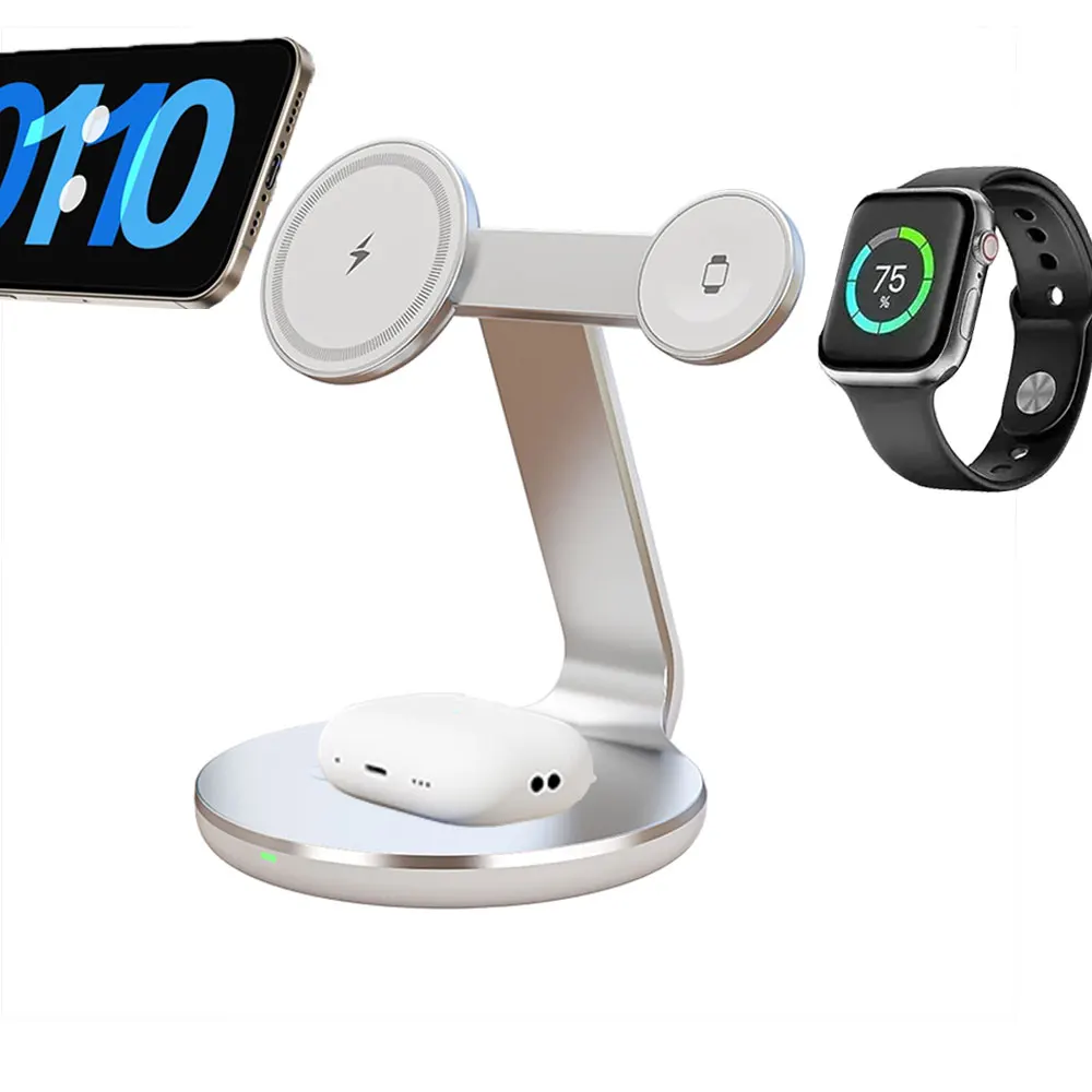 3 in 1 Wireless Charger Stand  - đánh giá và giá Watch Charger Cable