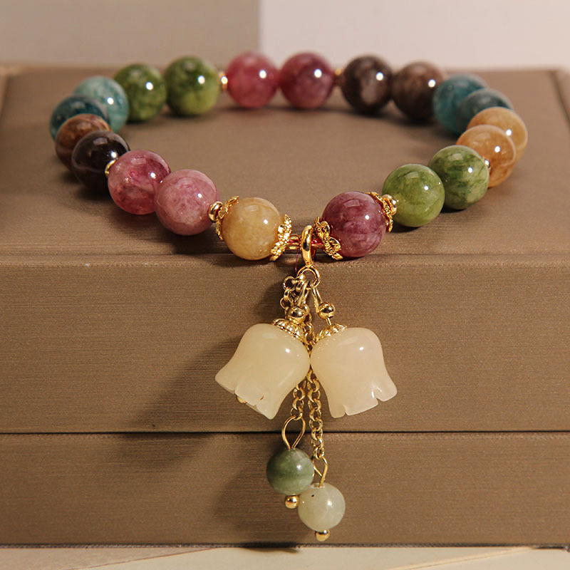 1pc Colorful Tourmaline Bracel - đánh giá và giá Ceramic Link Bracelet