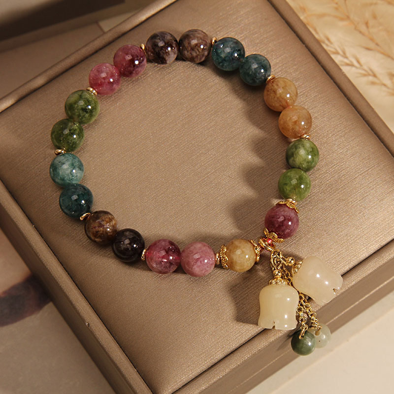 1pc Colorful Tourmaline Bracel - đánh giá và giá Ceramic Link Bracelet