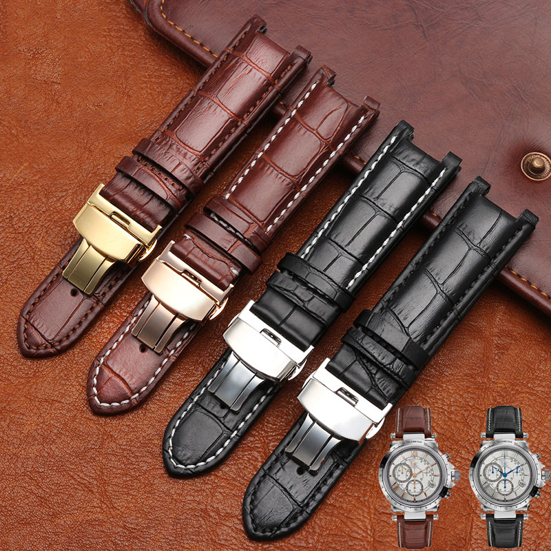 Notched Leather Watch strap 20 - đánh giá và giá Smartwatch Guess