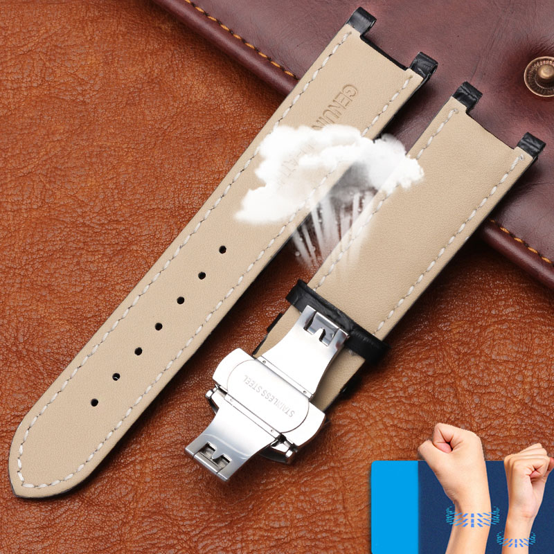 Notched Leather Watch strap 20 - đánh giá và giá Smartwatch Guess