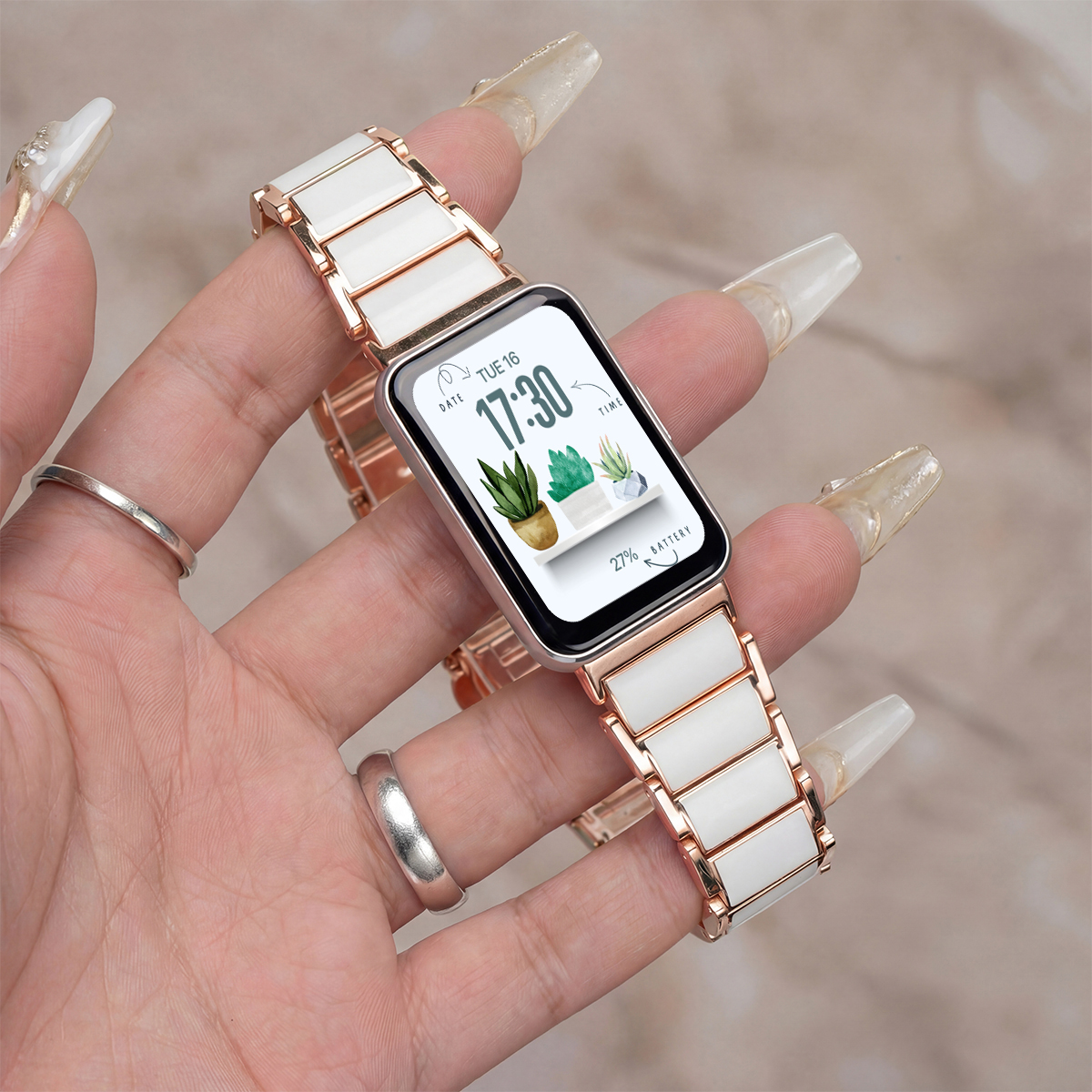 Metal Strap for Samsung Galaxy - đánh giá và giá Ceramic Link Bracelet