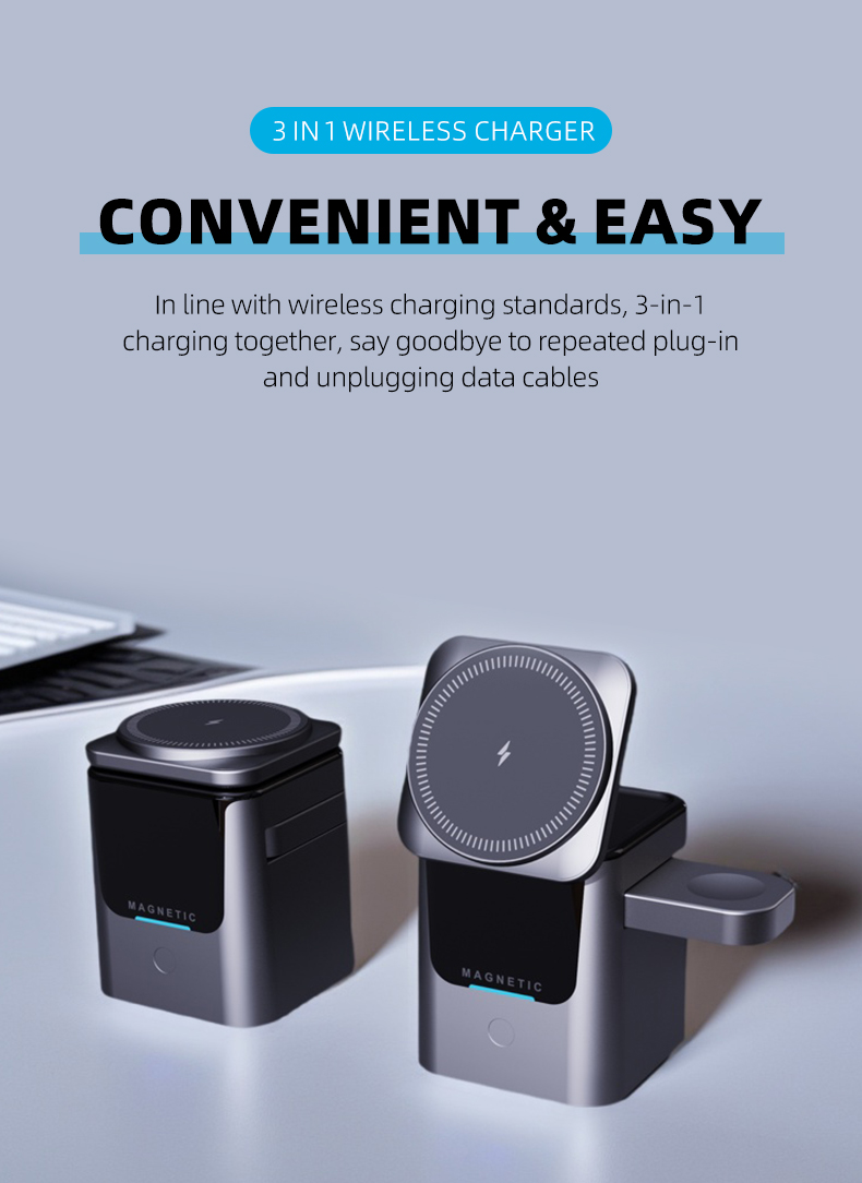 Magnetic 3 in 1 Wireless Charg - đánh giá và giá Watch Charger Cable