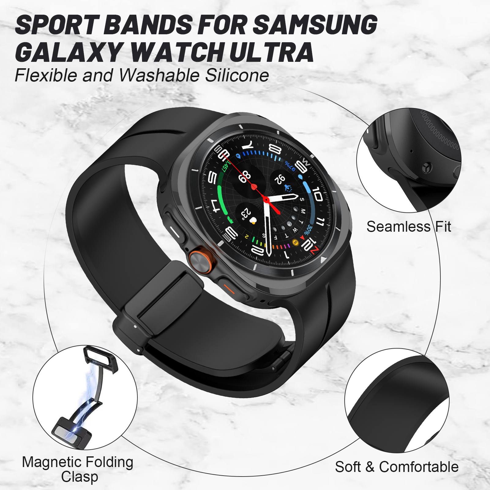 Magnetic For Samsung Galaxy wa - đánh giá và giá Samsung Smartwatch Ultra Accessories